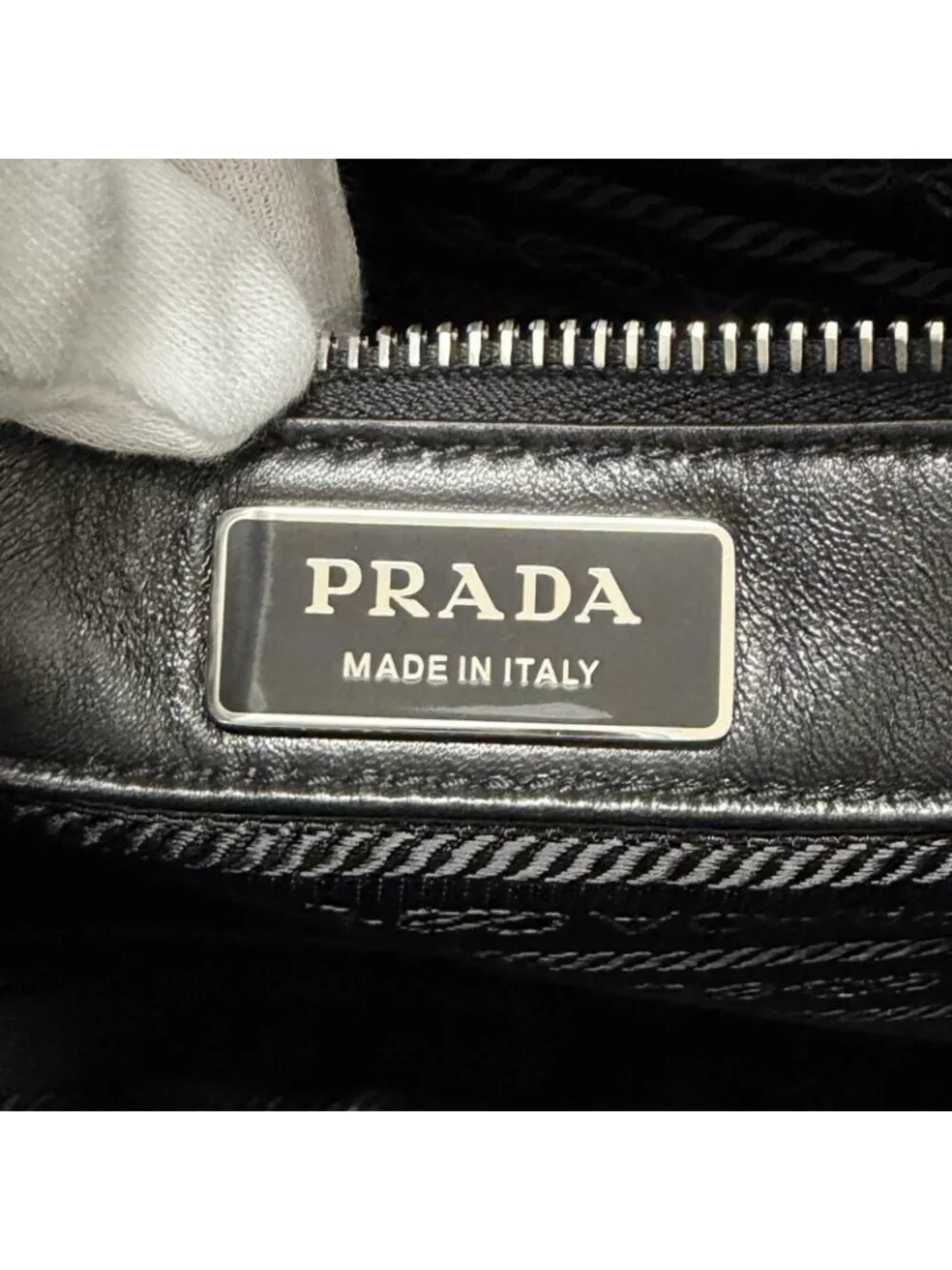 Prada Leather Triangle Logo Plate Crossbody Shoulder Bag Black Recommended